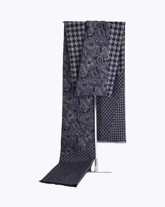 شال گردن موهر مردانه زنانه دورو طرح سنتی جوراب نوین